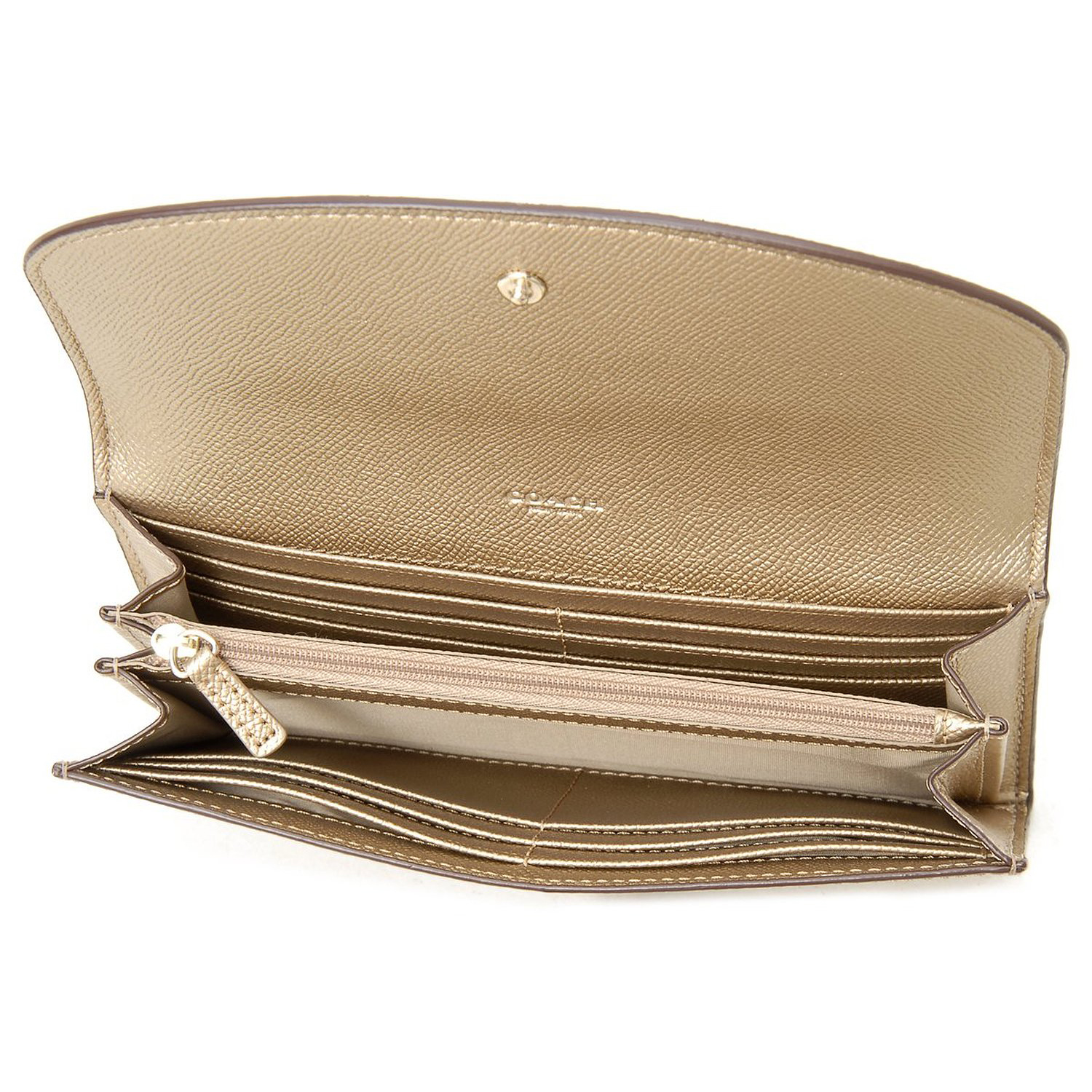 Coach Signature PVC Pop Slim Envelope Wallet Khaki / Gold # F52601